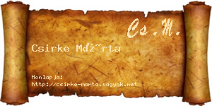 Csirke Márta névjegykártya